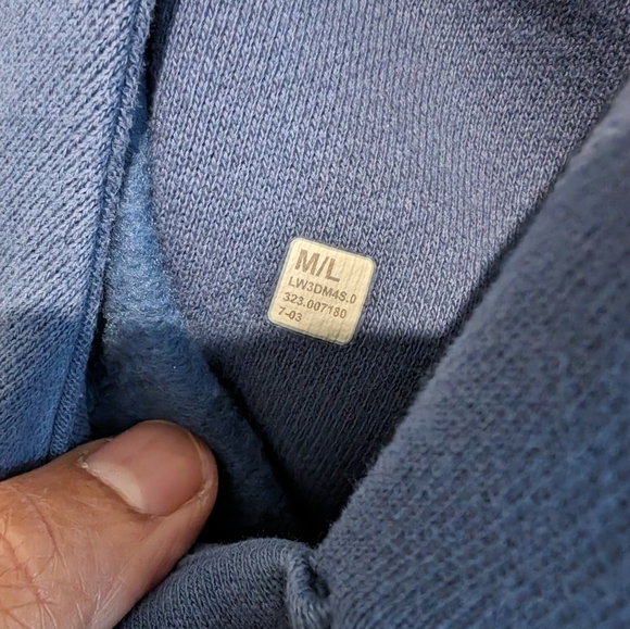 Scuba Oversized Half-Zip Hoodie in Pitch Blue with Silver Hardware Size M/L - Picture 7 of 8